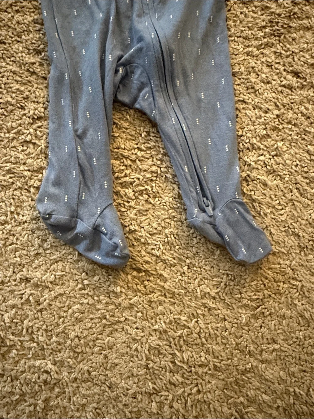 Carter's Slate Blue Footed One-Piece Pajamas